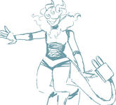 full-body flat sketch / ~$6