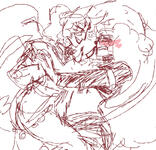 3/4th-body two person flat sketch / ~$9