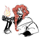 half-body colored sketch / ~$5