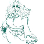 full-body flat sketch / ~$6